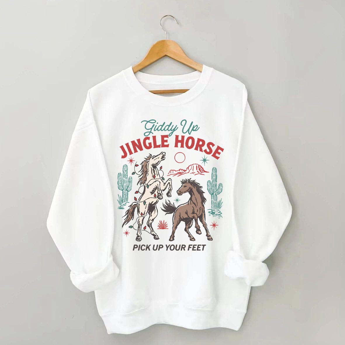 Giddy Up Jingle Horse Christmas Sweatshirt