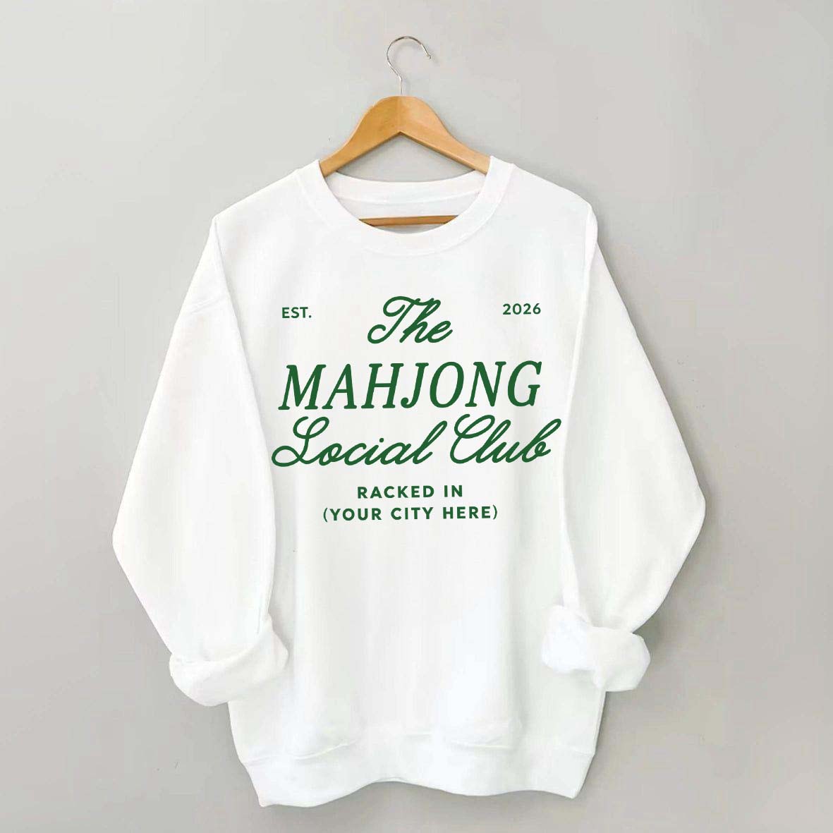 Personalized Mahjong Social Club Sweatshirt