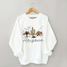 Arizona Desert Graphic Retro Cactus Sweatshirt