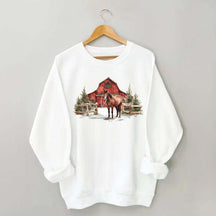 Christmas Horse Western Desert Sweatshirt