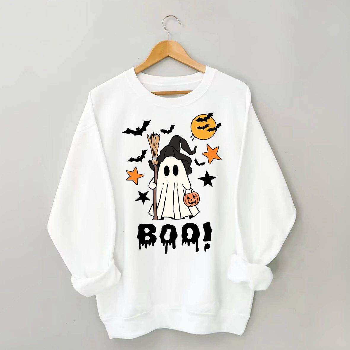 Halloween Boo Ghost Spooky Fall Sweatshirt