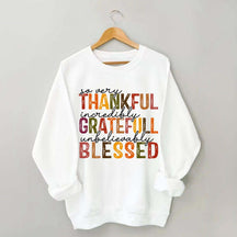 Thankful Grateful Blessed Thanksgiving Sweatshirt