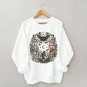 Forest Friends Cryptid Mothman Bigfoot Sweatshirt