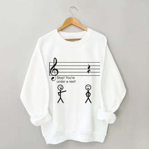 Stop Under a Rest Music Sweatshirt