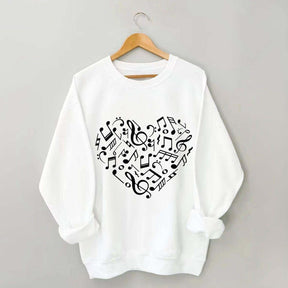Music Notes Heart Lover Sweatshirt