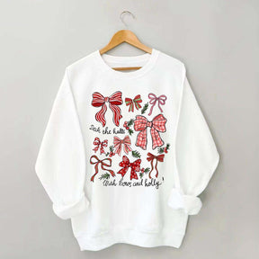 Christmas Coquette Bow Holiday Sweatshirt