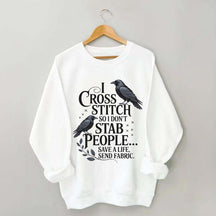 Funny I Cross Stitch Sweatshirt