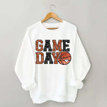 Game Day Basketball Bling Printed Sweatshirt