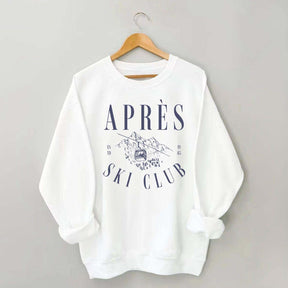 Apres-Ski Club Vintage Retro Style Skiing Sweatshirt