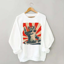 Funny Cat With Headphones Sweatshirt
