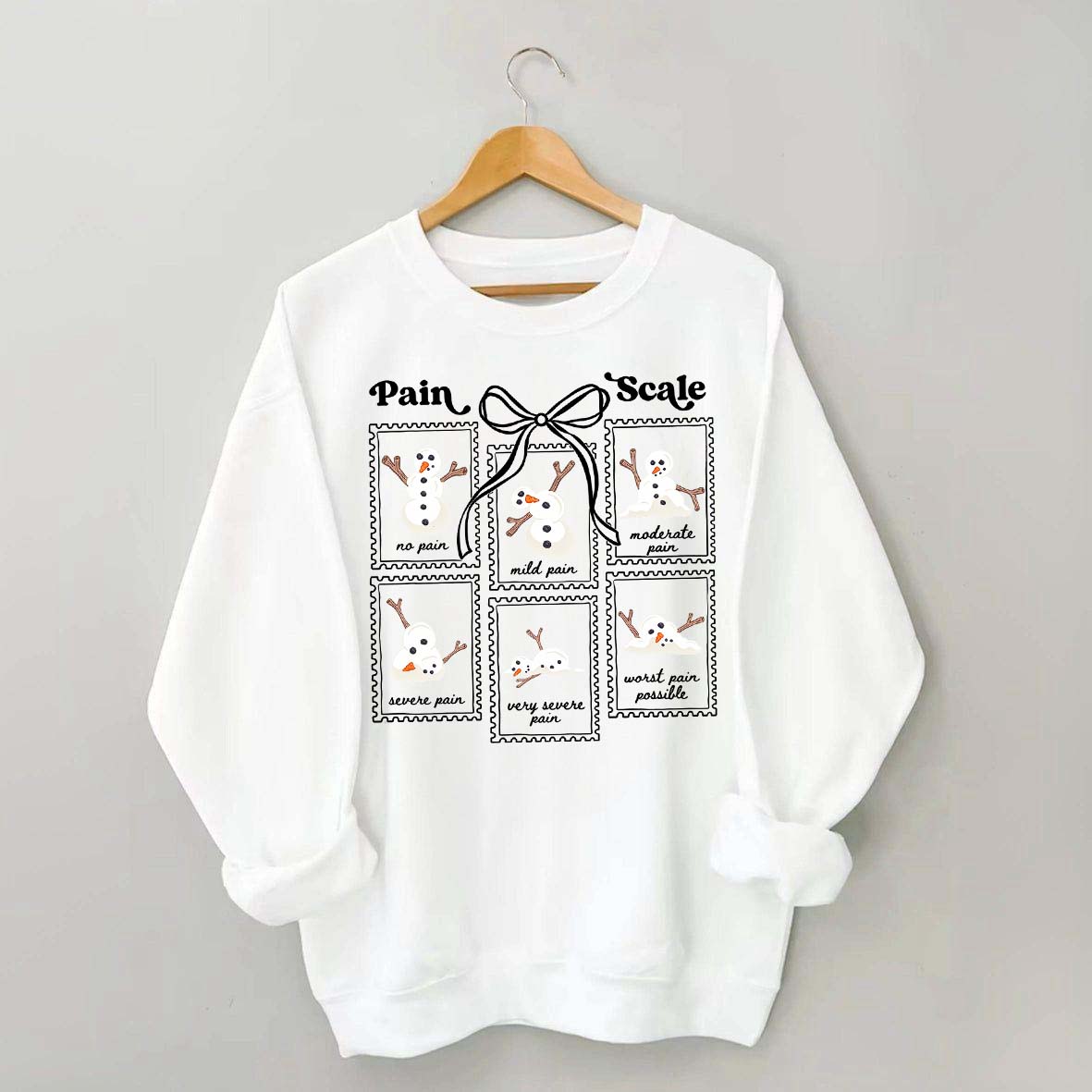 Funny Pain Scale Medical Holiday Sweatshirt