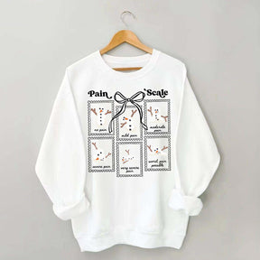 Funny Pain Scale Medical Holiday Sweatshirt