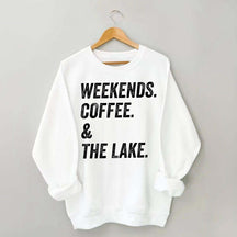 Funny Weekends Coffee and the Lake Sweatshirt