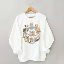 Bookworm Fiction Dog Reading Sweatshirt