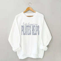 Retro Life Happens Pilates Helps Sweatshirt