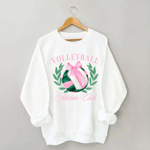 Coquette Bow Volleyball Preppy Sweatshirt