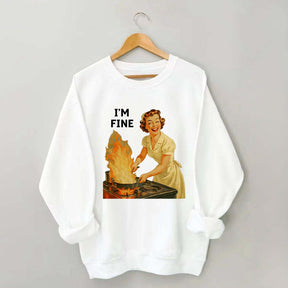 I'm Fine Retro Sweatshirt