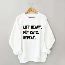 Funny Weight Lifting Cats Sweatshirt