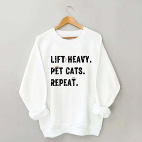 Funny Weight Lifting Cats Sweatshirt