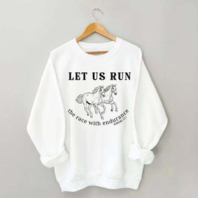 Run the Race Horses Sweatshirt