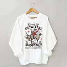 Retro Christmas Cowboy Santa Sweatshirt