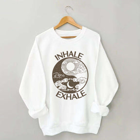Inhale Exhale Yin And Yang Sweatshirt