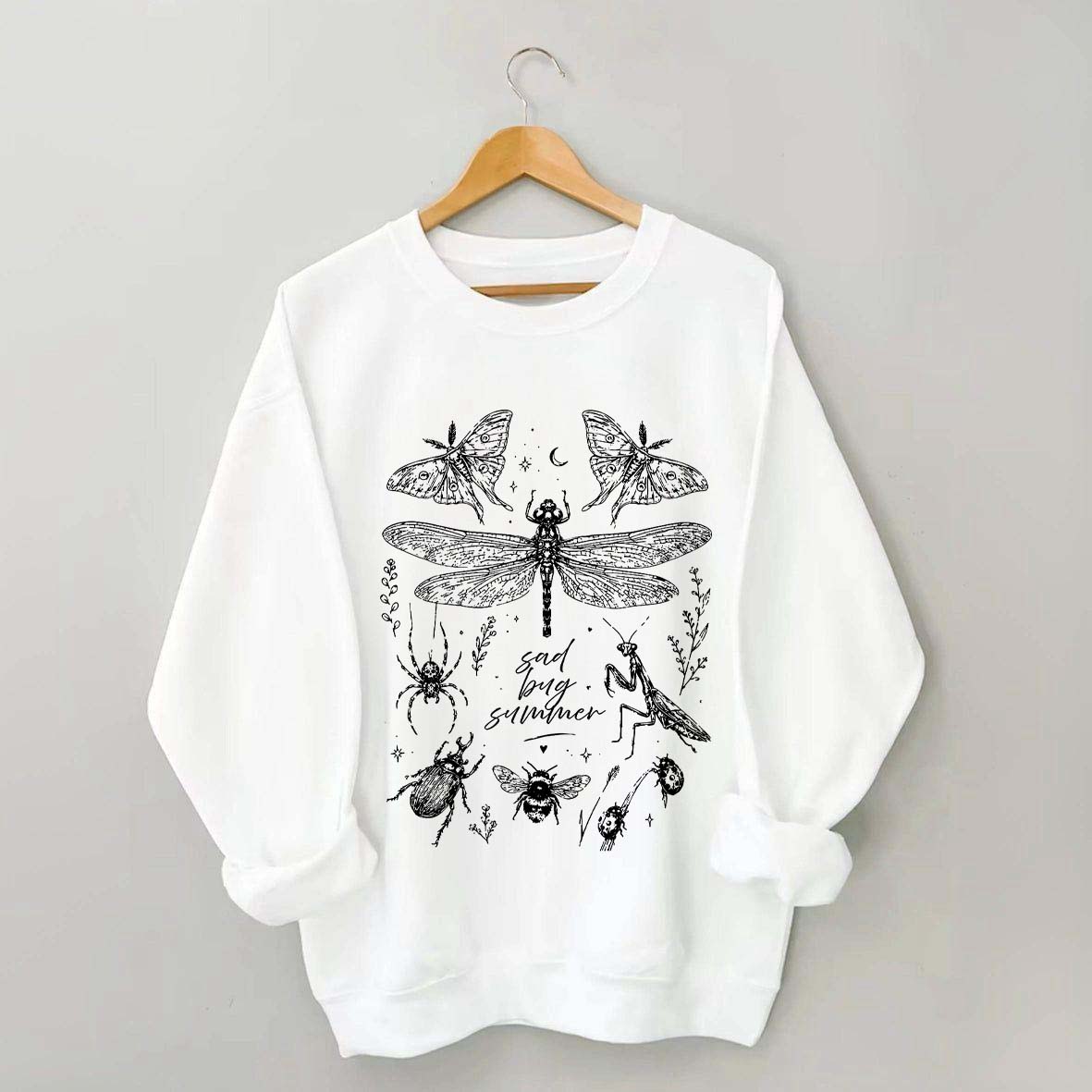 Retro Sad Bug Summer Nature Sweatshirt