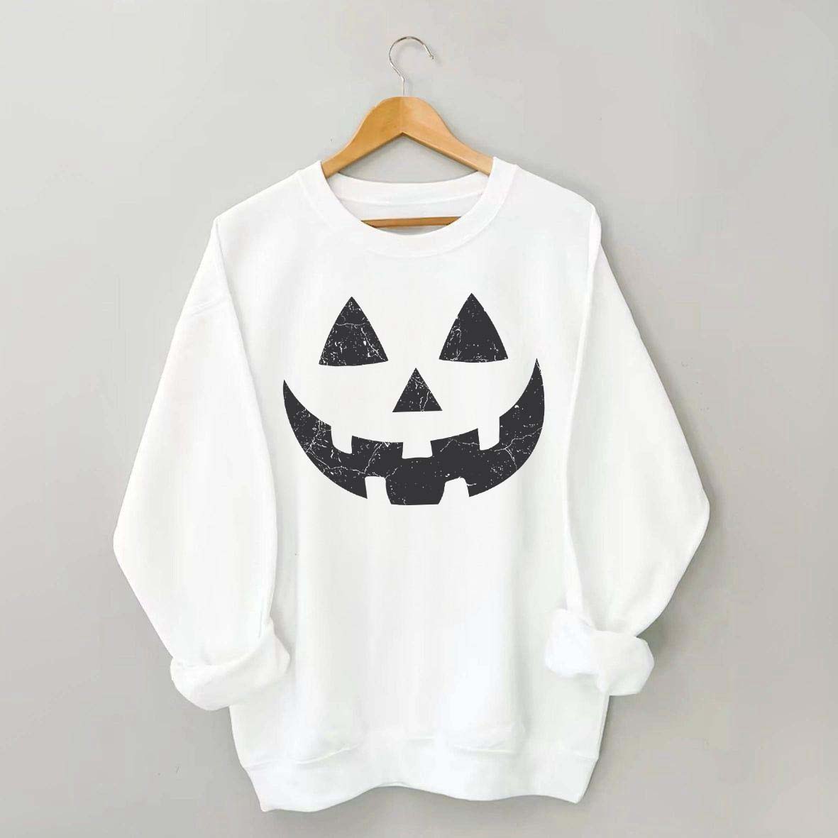 Retro Fall Pumpkin Face Sweatshirt