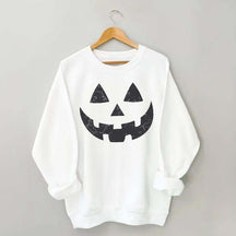 Retro Fall Pumpkin Face Sweatshirt
