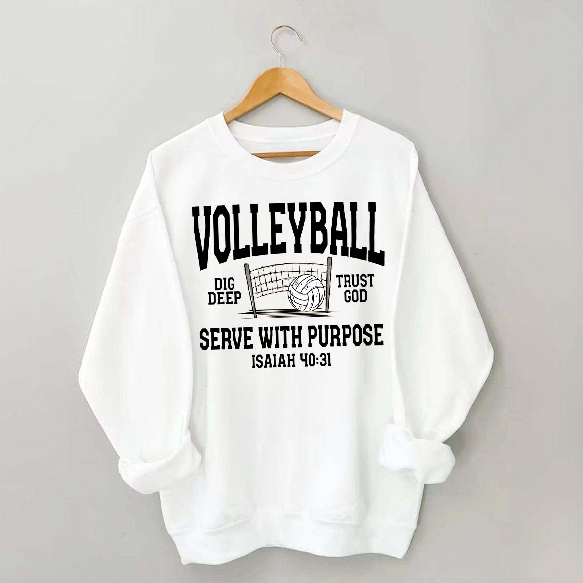 Volleyball Serve with Purpose Coach Sweatshirt