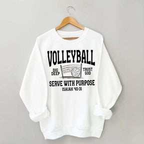 Volleyball Serve with Purpose Coach Sweatshirt