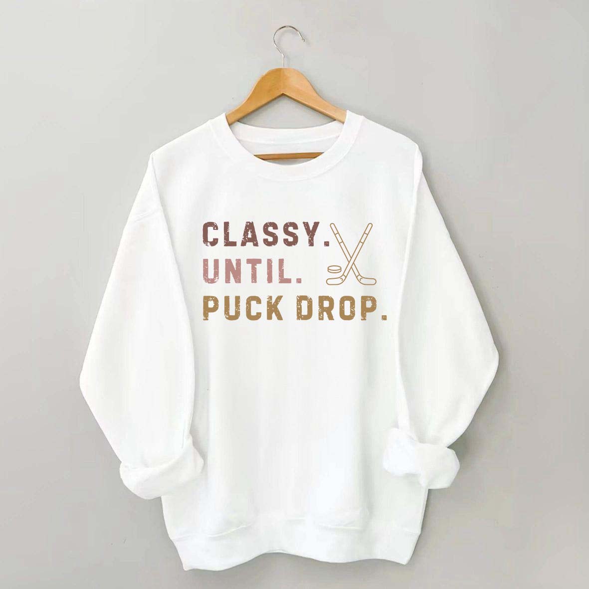Retro Classy Until Puck Drop Sweatshirt
