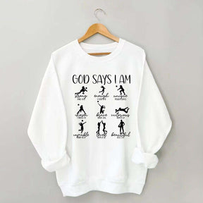 Volleyball God Says I Am Sweatshirt
