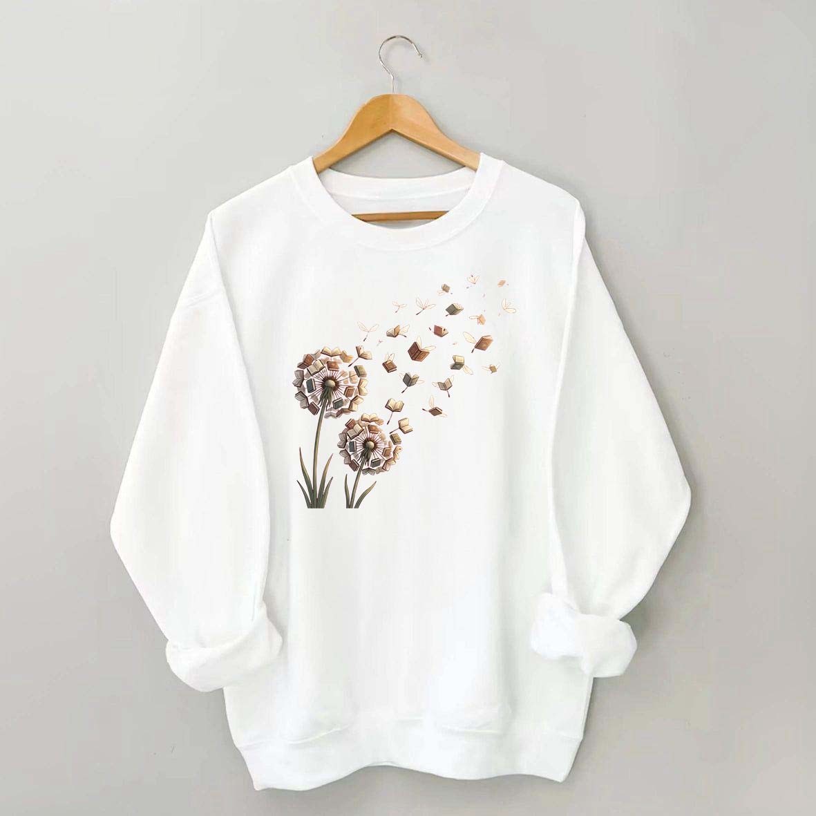 Bookish Women Funny Dandelion Books Sweatshirt
