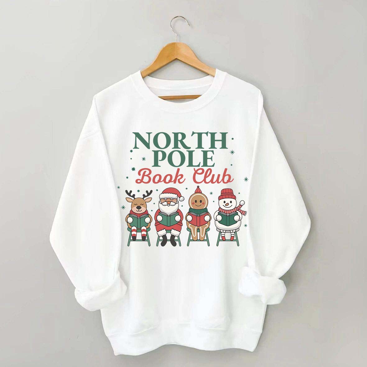 Retro Christmas Bookish Sweatshirt