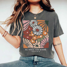Be Still And Know Boho Wildflowers T-Shirt