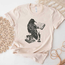 Raven Reading A Book T-Shirt