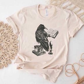 Raven Reading A Book T-Shirt