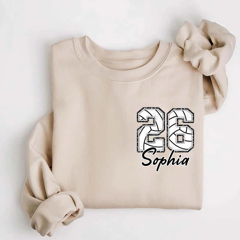 Custom Volleyball Number Sweatshirt