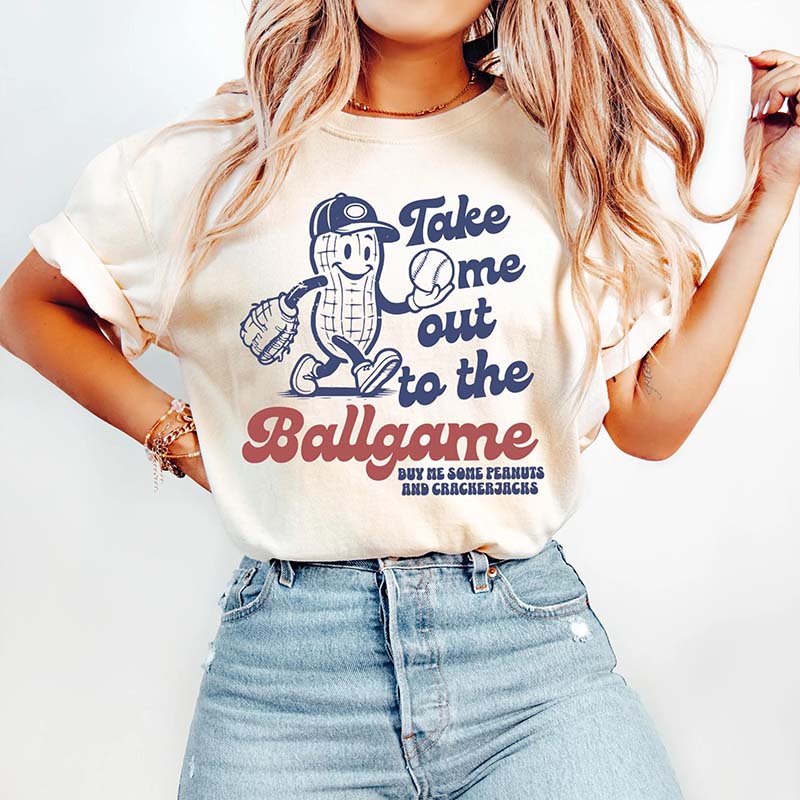 Take Me Out To The Ballgame Retro Summer T-Shirt