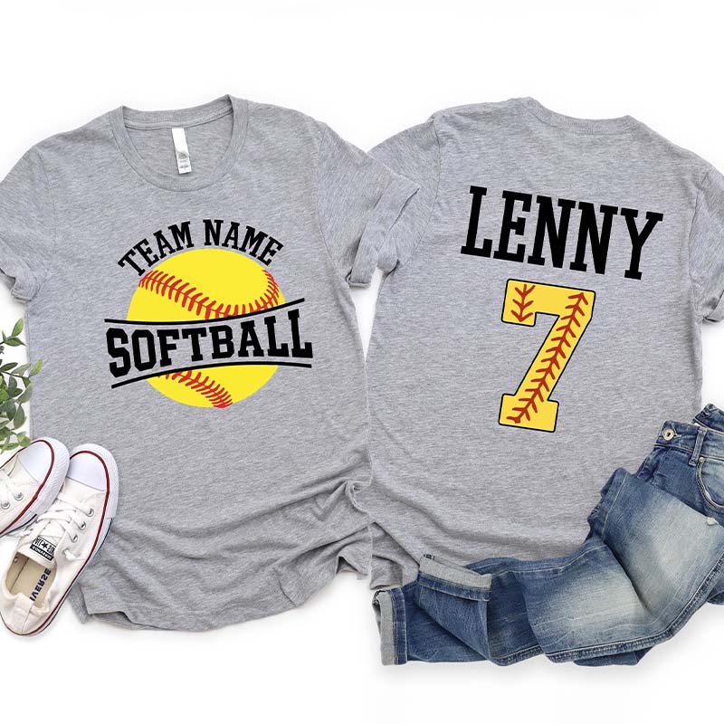 Personalized Softball Team T-Shirt