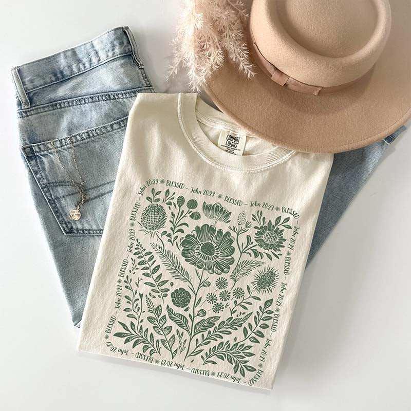 Boho Floral Bible Verse T-Shirt