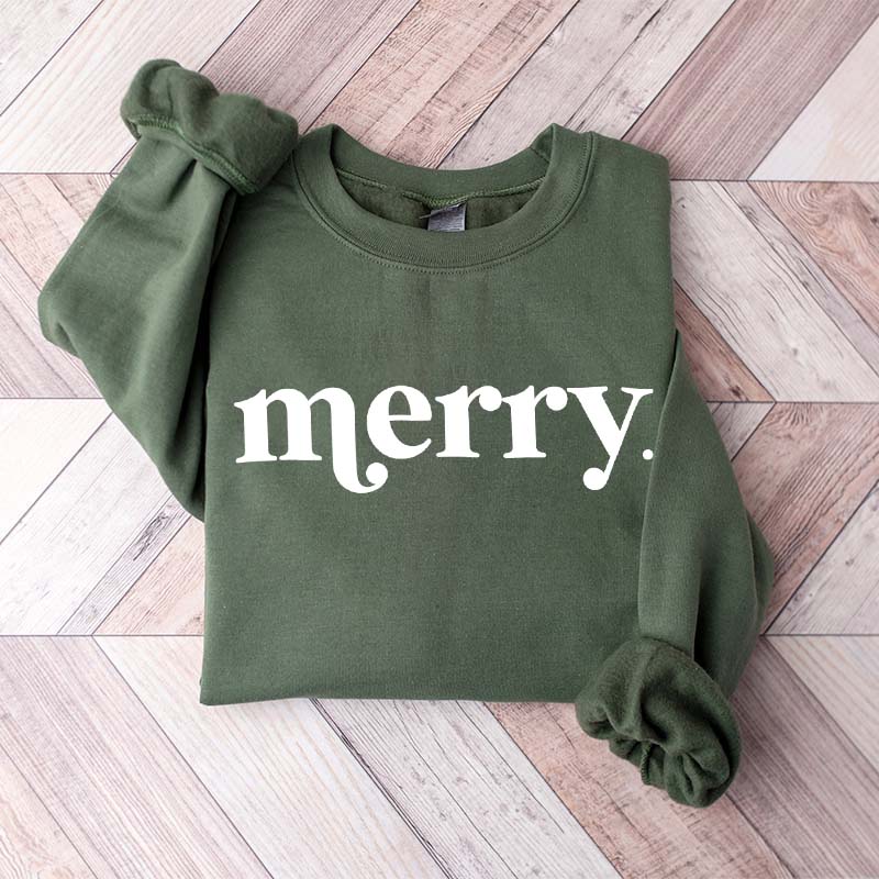 Minimalist Merry Christmas Sweatshirt