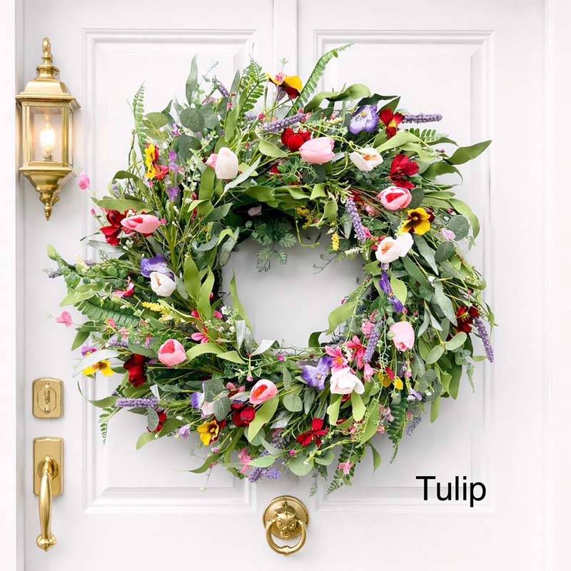 Spring & Summer Floral Vibrant Meadow Wreath