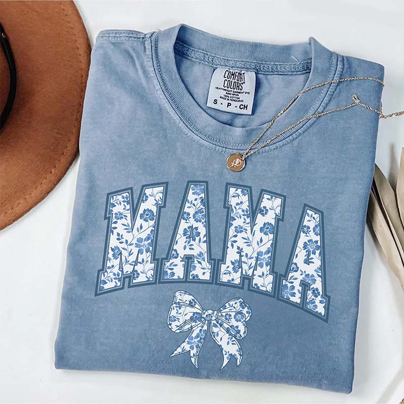 Cute Mama Blue Ribbon T-Shirt