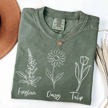 FDT Floral Foxglove Daisy Tulip T-Shirt