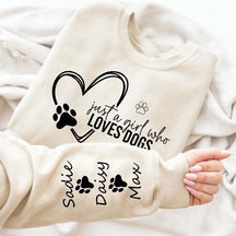 Custom Just A Girl Who Loves Dogs Sweatshirt
