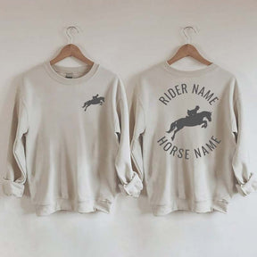 Personalized Equestrian Name Horse Horseback Riding Sweatshirt