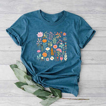Pink Floral Wildflower Ladies T-Shirt