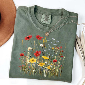 Comfort Color Wildflower Meadow Botanical T-Shirt